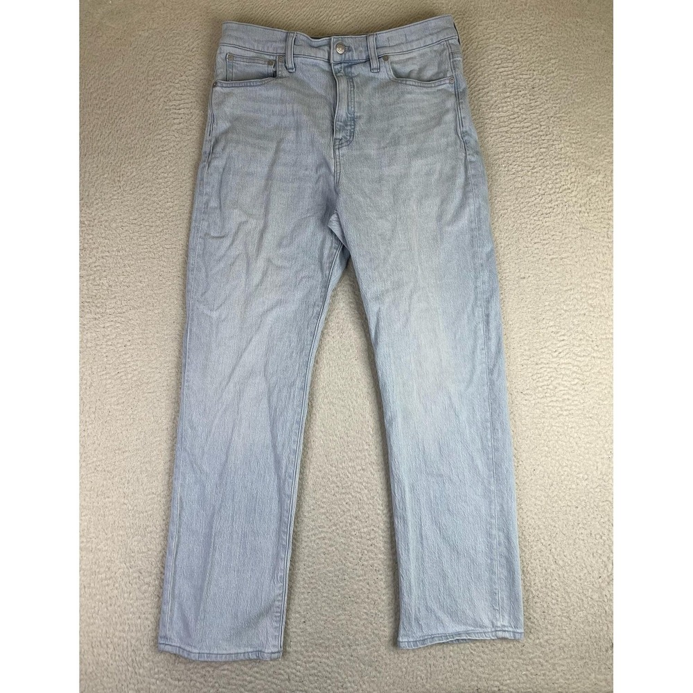 Madewell The 90s Straight Jeans Womens 30 Blue Light Wash High Rise Stretch